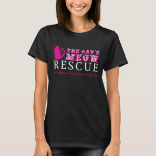 The Cat's Meow Rescue Black T-Shirt