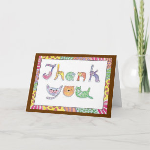 The cat's meow Thank You Card