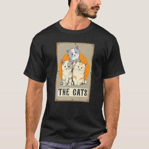 The Cats Tarot Card Reading Occult Dark Magic T-Shirt