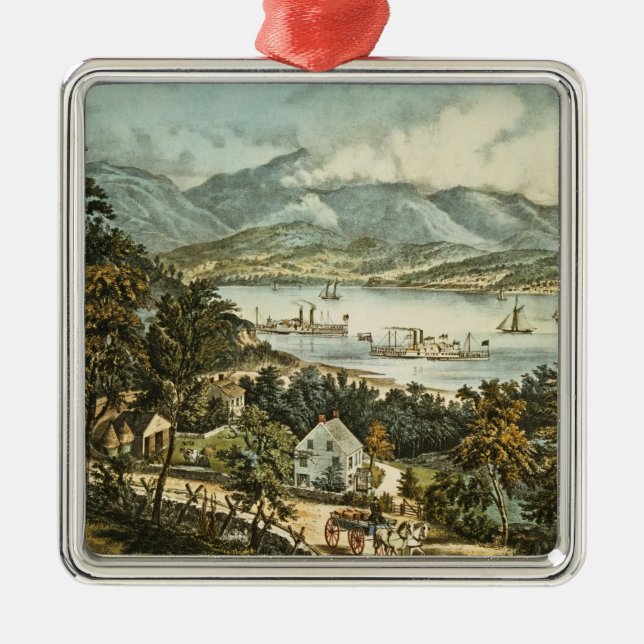 The Catskill Mountains Metal Tree Decoration (Front)