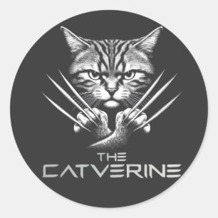 The Catverine Halloween Themed Classic Round Sticker