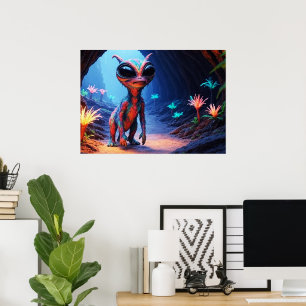 The Cave Dweller AI Alien Poster
