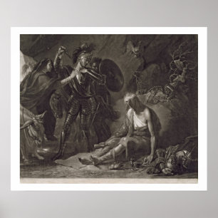The Cave of Despair, from Spenser, engraved by Val Poster