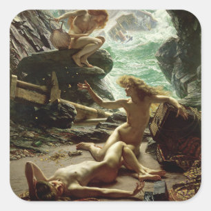 The Cave of the Storm Nymphs, 1903 (oil on canvas) Square Sticker