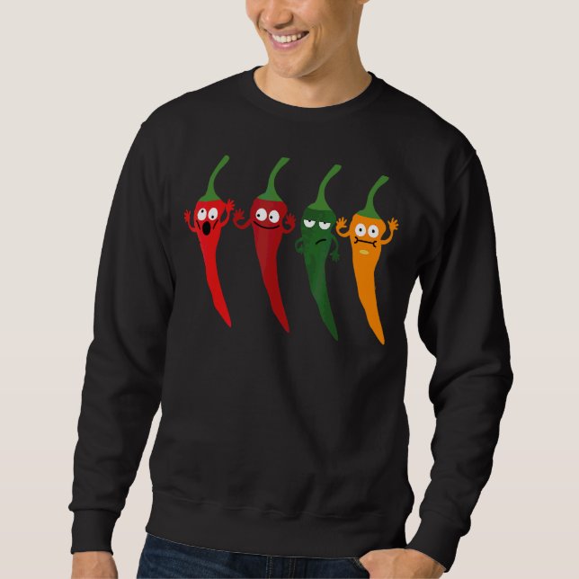 The Cayenne Pepper Hot Colourful Chilli Sweatshirt (Front)