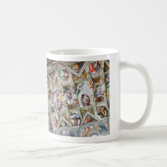 “ The ceiling of the Sistine Chapel ”,Michelangelo Coffee Mug (Right)