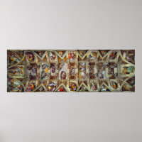 The Ceiling of the Sistine Chapel Poster