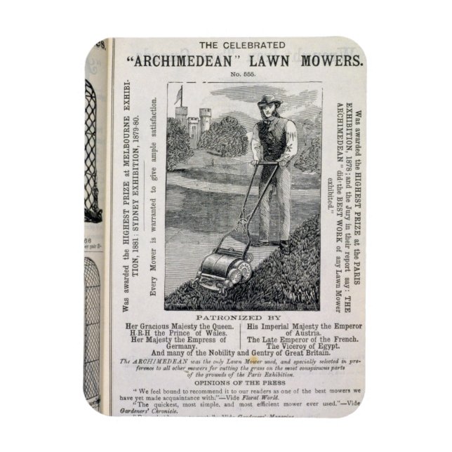 The Celebrated 'Archimedean' Lawn Mowers, from the Magnet (Vertical)