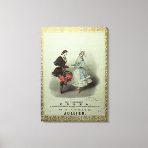 The Celebrated Polka, song sheet, 1840 Canvas Print