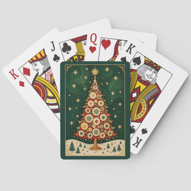 The Celestial Evergreen Playing Cards (Back)