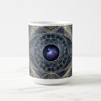 The Celestial Eye — Sacred Geometry Zodiac Cosmos Coffee Mug