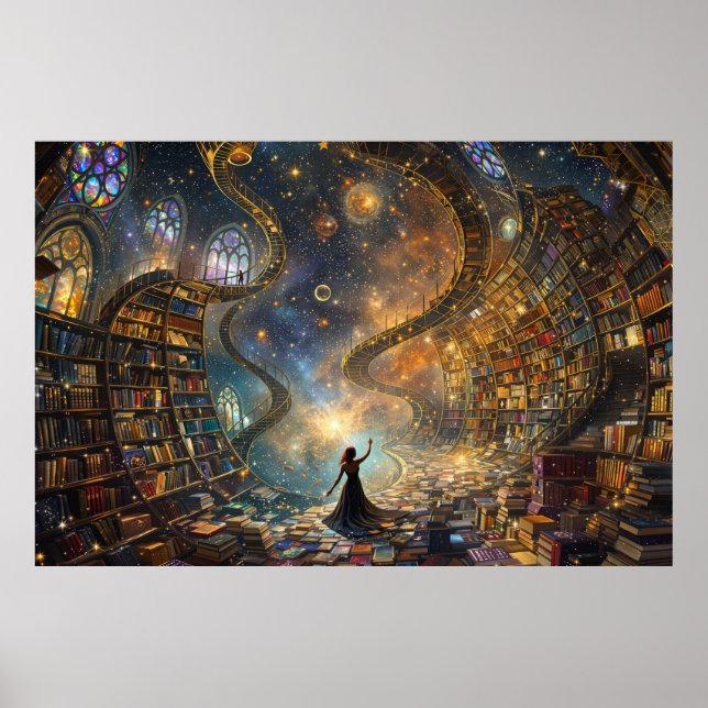 The Celestial Library of Dreams Poster (Front)
