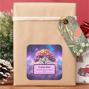 The Celestial Tree of Becoming. Square Sticker