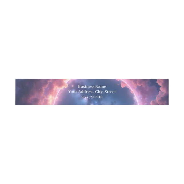 The Celestial Tree of Eternal Realms Invitation Belly Band (Flat)