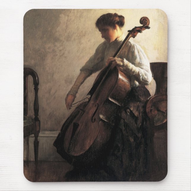 The Cellist (by Joseph DeCamp) Mouse Pad (Front)
