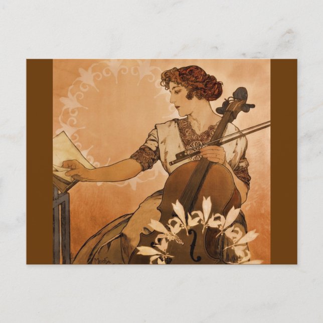 The Cellist Postcard (Front)