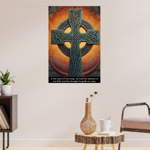 The Celtic Cross stands as a beacon of hope. Poster