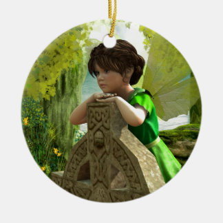 The Celtic Fairy Ceramic Tree Decoration
