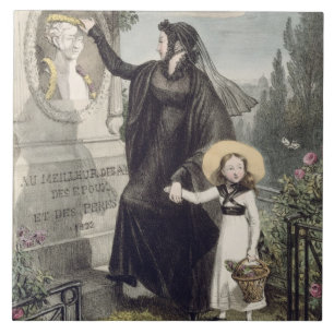 The Cemetery of Pere Lachaise, printed by Charles Tile