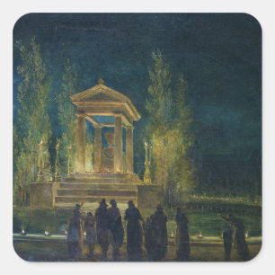 The Cenotaph of Jean Jacques Rousseau Square Sticker