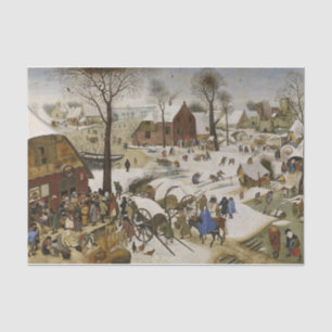 The Census at Bethlehem (by Pieter Bruegel) Tissue Paper
