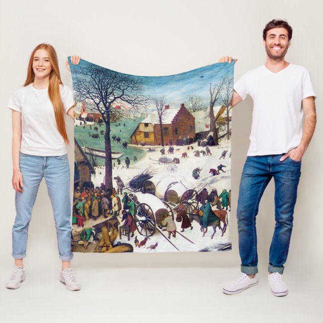 The Census at Bethlehem, Pieter Bruegel Fleece Blanket (In Situ)