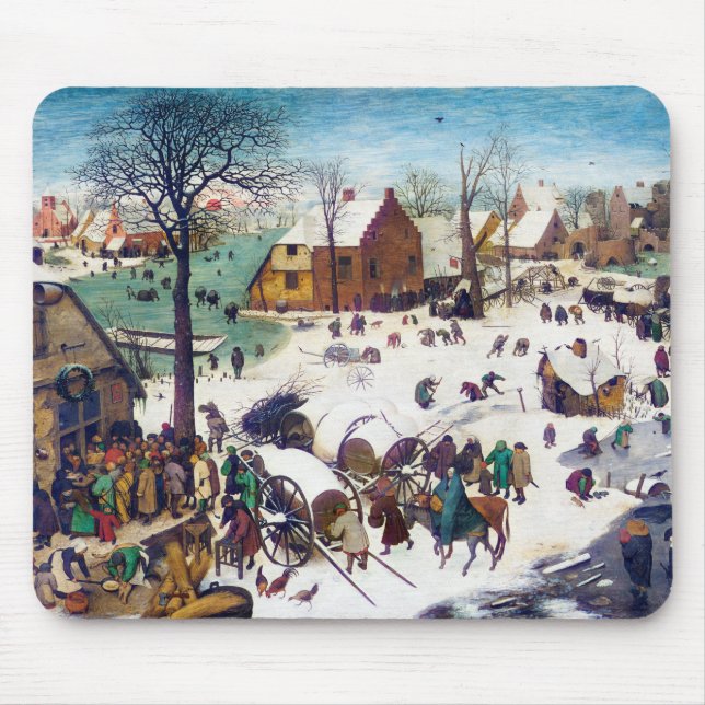 The Census at Bethlehem, Pieter Bruegel Mouse Pad (Front)