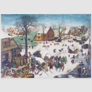 The Census at Bethlehem, Pieter Bruegel Tissue Paper