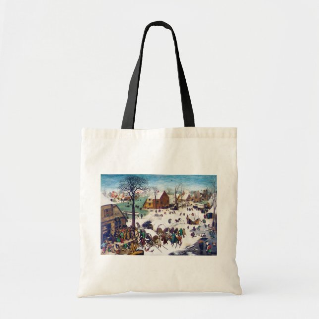 The Census at Bethlehem, Pieter Bruegel Tote Bag (Front)