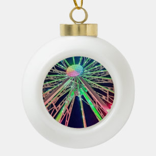The centre of the Ferris wheel Ceramic Ball Christmas Ornament