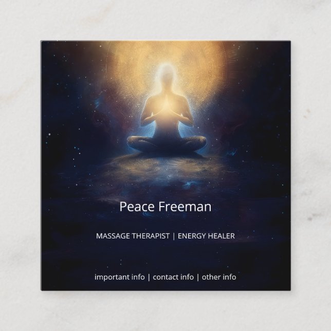 The Centre Within | Mindful Stillness Square Business Card (Front)