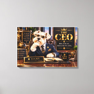 The CEO Schnauzer Office Wall Art – Funny Executiv