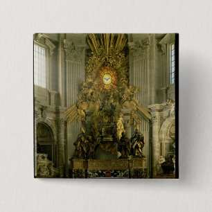 The chair of St. Peter, 1665 15 Cm Square Badge