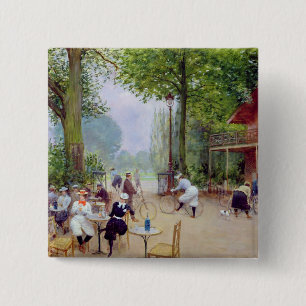 The Chalet du Cycle in the Bois de Boulogne 15 Cm Square Badge