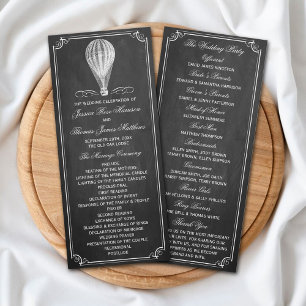 The Chalkboard Hot Air Balloon Wedding Collection Programme