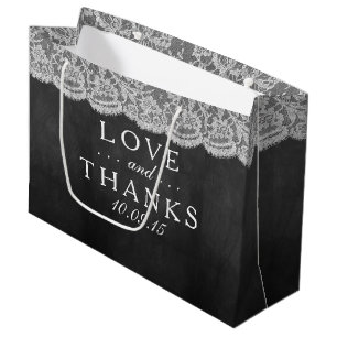 The Chalkboard & Lace Wedding Collection Gift Bags