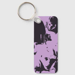 The Challengers Art and Tashi B+W (Mid Purple) Key Ring