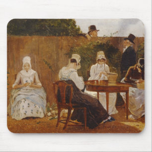 The Chalon Family in their London Town Garden, ear Mouse Pad