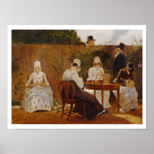 The Chalon Family in their London Town Garden, ear Poster