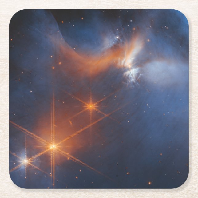 The Chamaeleon I Dark Molecular Cloud Square Paper Coaster (Front)