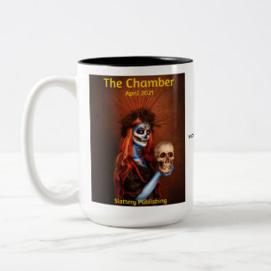 The Chamber Cover (ghoul with skull)  April 2021 Two-Tone Coffee Mug