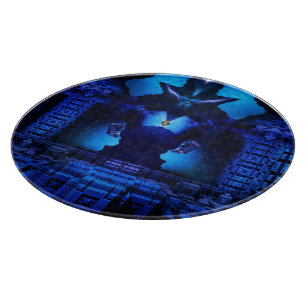 The Chamber Of Talidos Round Glass Cutting Board