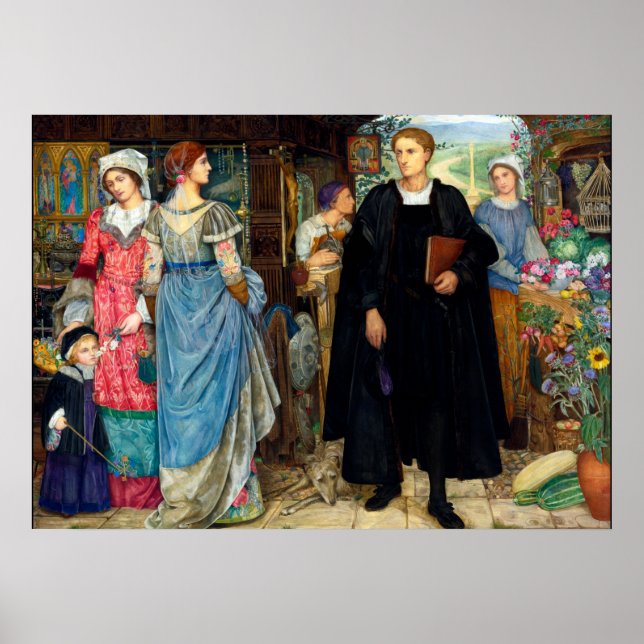 The Chance Meeting c. 1907 By Kate Elizabeth Bunce Poster (Front)