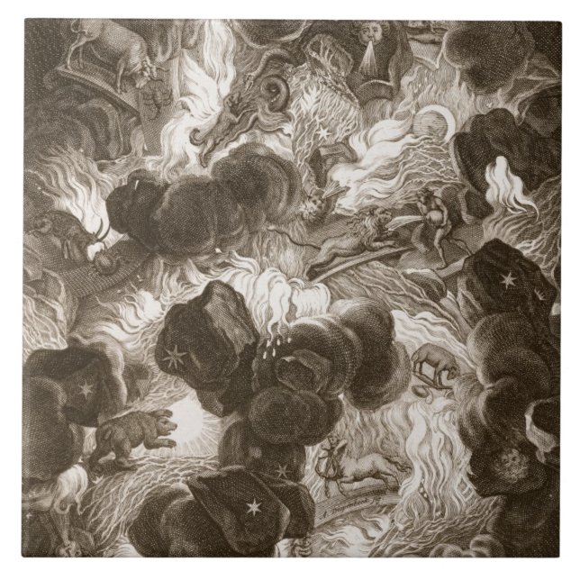 The Chaos, engraved by Bernard Picart (1673-1733), Tile (Front)