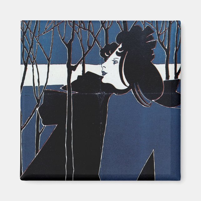 The Chap-Book ~ Blue Lady Magnet (Front)