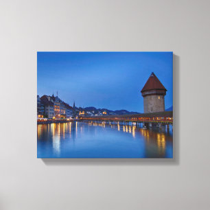 The Chapel Bridge in Lucerne Canvas Print
