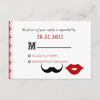 THE CHAPLIN - APPLE RED RSVP CARD