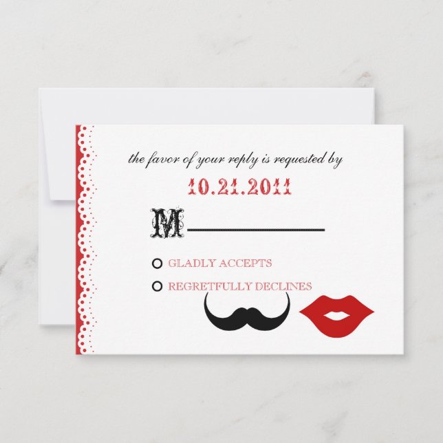 THE CHAPLIN - APPLE RED RSVP CARD (Front)