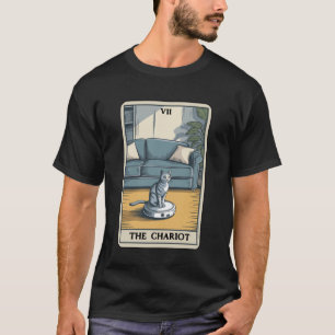 The Chariot Robot Vacuum Cleaner Cat Funny Tarot C T-Shirt