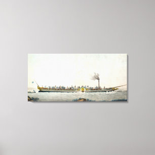 The Charles-Philippe, the first steamboat Canvas Print